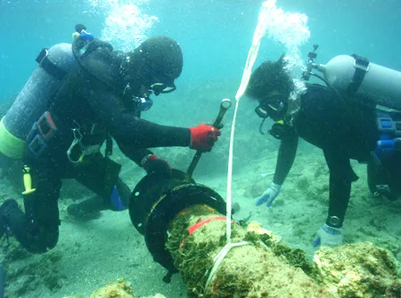 海底下水管工事